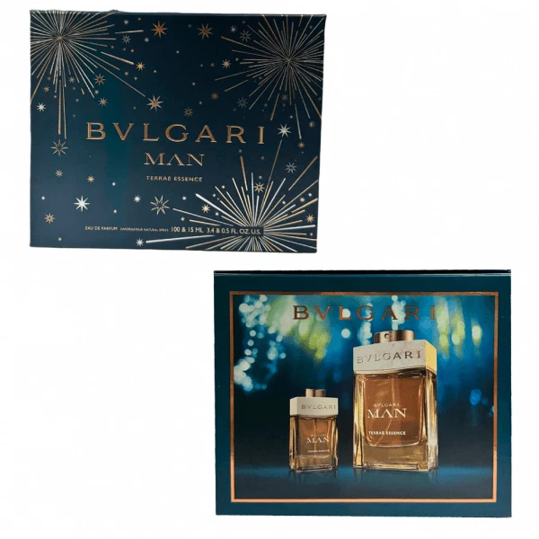 BVLGARI MAN TERRAE ESSENCE GIFT SET 100ML EDP 15ML EDP NEW