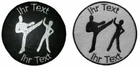 Karate Kickboxing Martial Arts Patch with Custom Text Patch 8cm (134-1)
