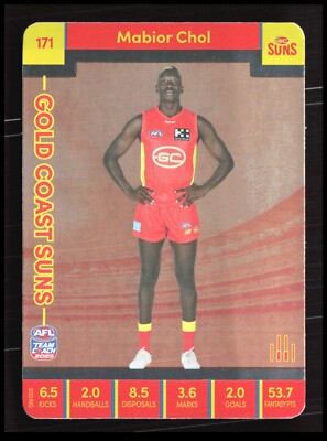 AFL 2023 Teamcoach Silver Gold Coast Mabior Chol 171 Football Sport CB-1-2-E-10