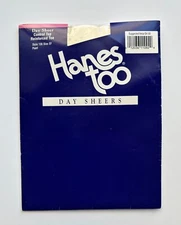 Hanes Too Day Sheers pantyhose Size EF Style 136 Pearl Color Control Top RToe 