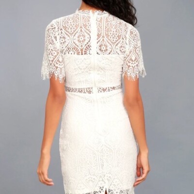 Lulus NWT! Remarkable White Lace Dress Size S | eBay