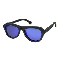 Spectrum Machado Wood Sunglasses W/ Polarized Lenses - Blue/blue on sale Spectrum Machado Wood Sunglasses W/ Polarized Lenses - Blue/blue on sale