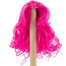 Synthetic Mohair Monique 4"-5" Dark Pink Doll Wig Ginger