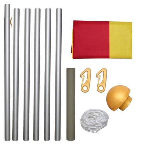 Fahnenmast Fahne Fahnenstange Flaggenmast höhenverstellbar FLAGMASTER 6.5m - Bild 5 von 8