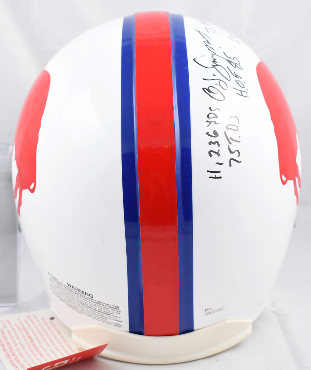 O.J. Simpson Autographed Bills F/S Authentic Helmet 5 O.J. Simpson Autographed Bills F/S Authentic Helmet 5