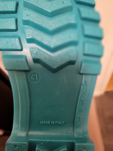 900$ Dolce & Gabbana Women's Turquoise Rubber Rain Boots With Logo Sz:US 10/41EU - Picture 5 of 15