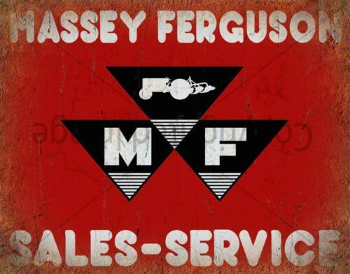 Massey Ferguson  BLECHSCHILD METALLSCHILD GARAGE WERKSTATT VINTAGE NOSTALGIE  - Picture 1 of 1