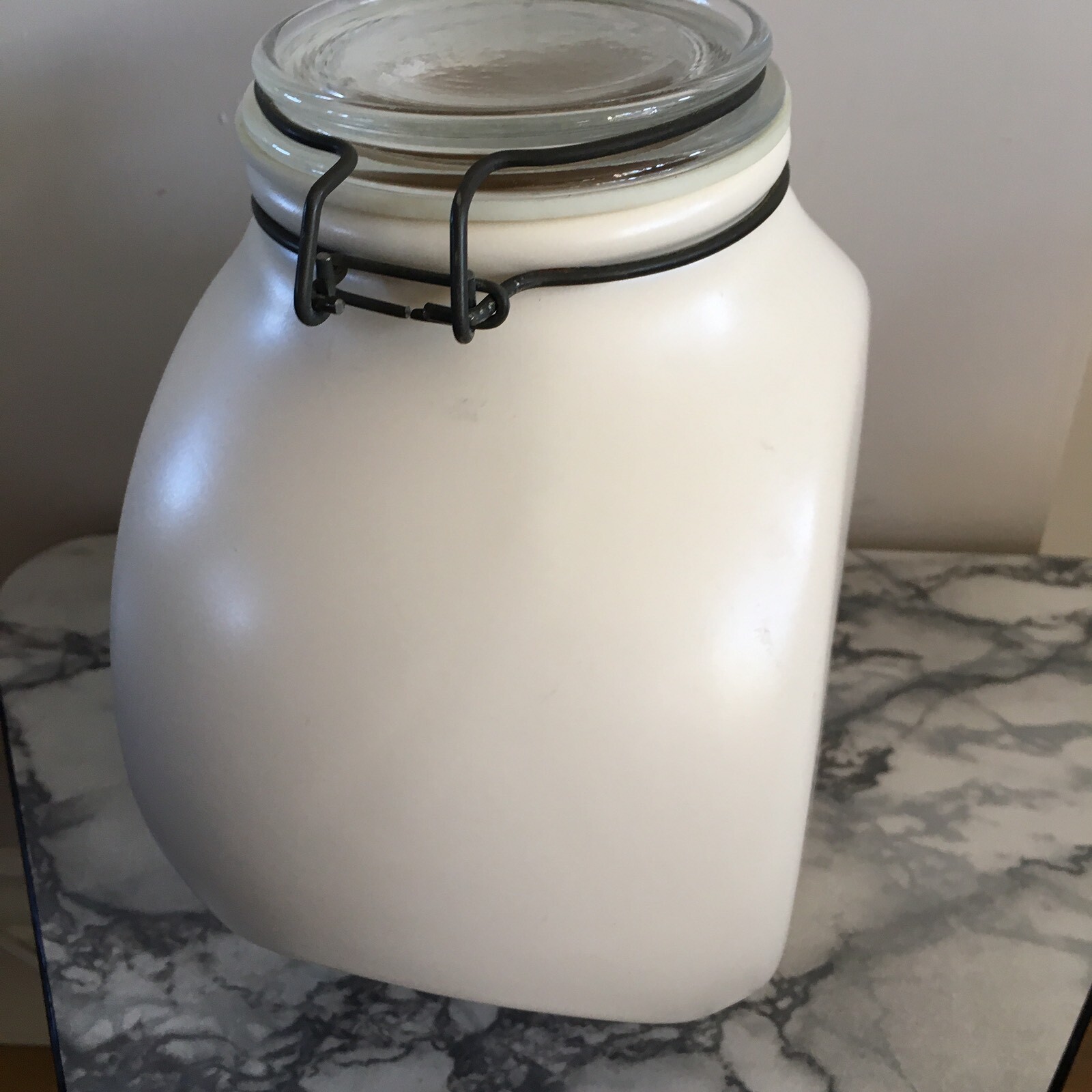 1 x Large Nigella Lawson Living Kitchen Cream Storage Jar Container Tea