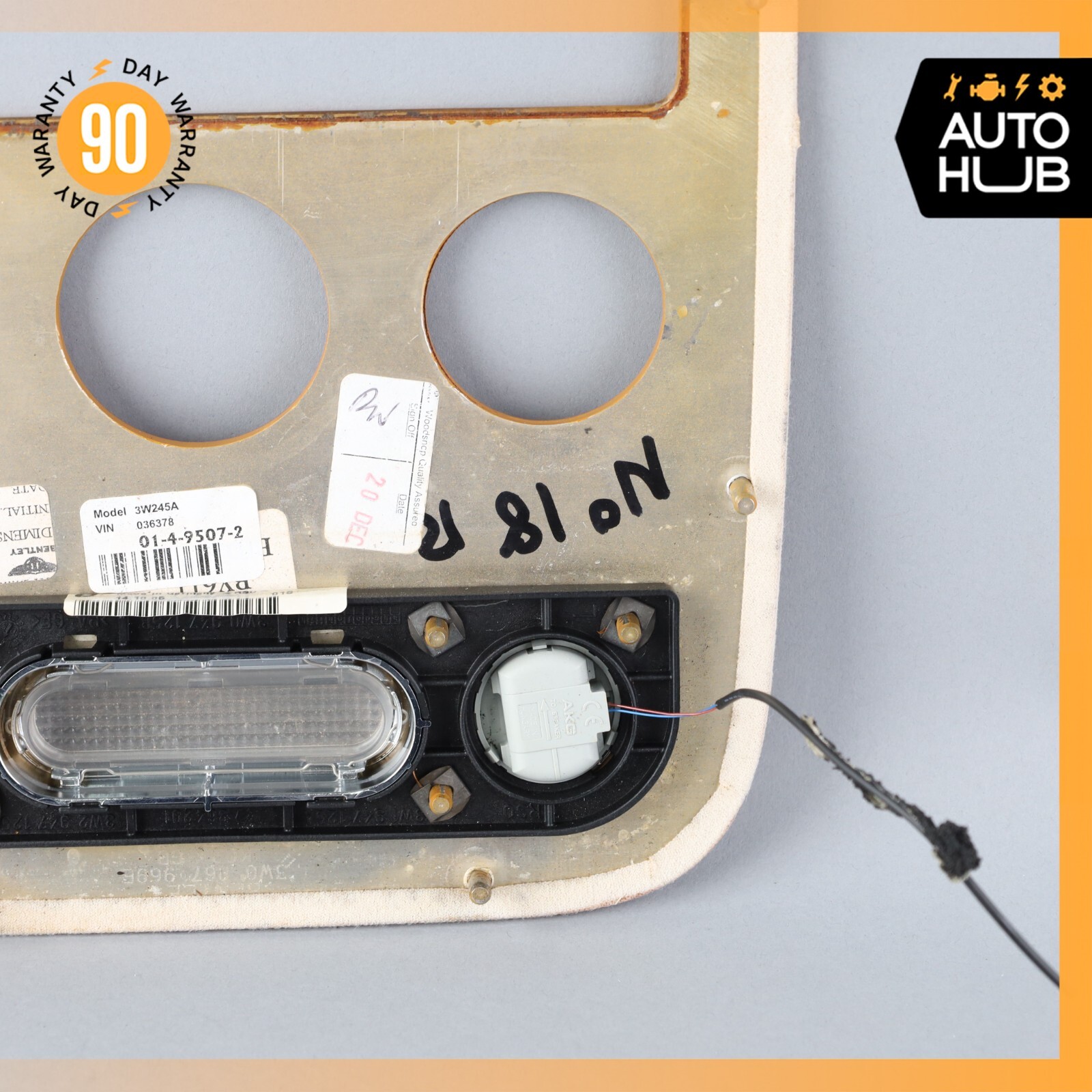 06-13 Bentley Continental Flying Spur Overhead Dome Light Trim Wood OEM 58k