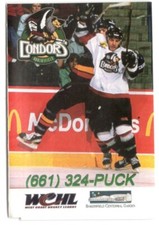 2000-01 Bakersfield Condors WCHL Hockey Schedule !!! McDonald's (2)