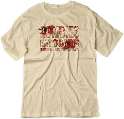 BSW Men's Zombies Eat Brains You're Safe Bloody Splatter Shirt