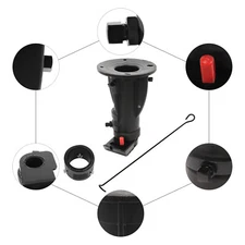 5th Gooseneck Adapter Adjustable Wheel Adapter Fit Camper/RV/Trailer Kingpin Box