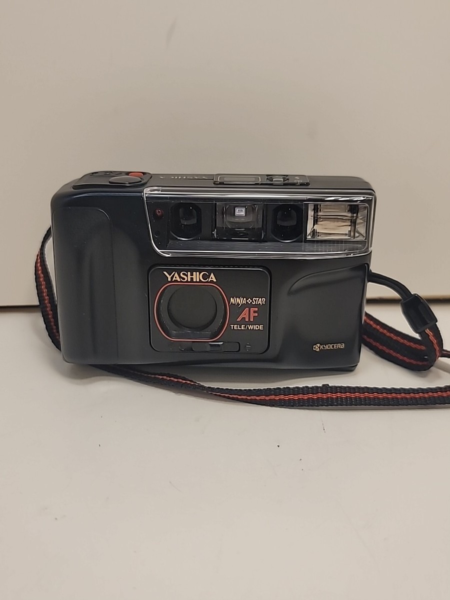 YASHICA NINJA STAR 32mm 35mm film camera Kyocera- Tested- READ