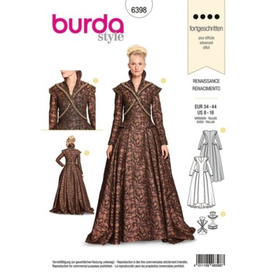 Burda Schnittmuster 6398 Damen 8-18