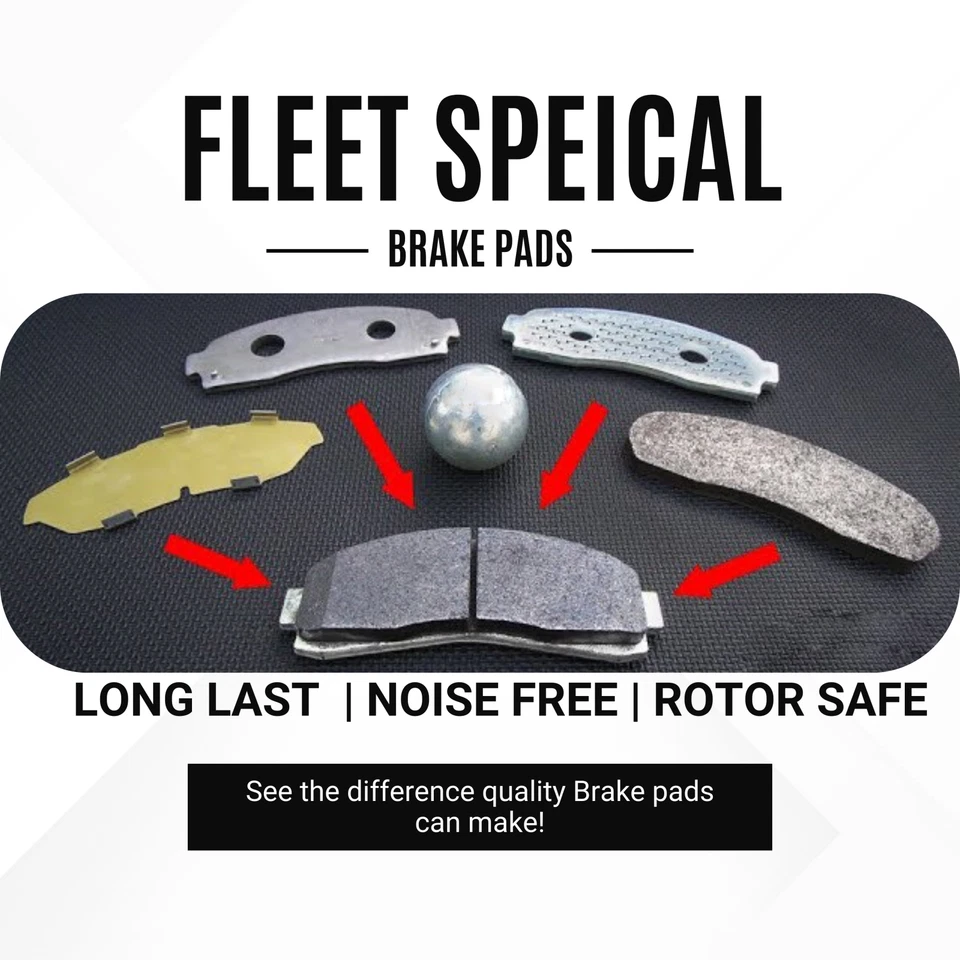 Front Rear Low-Metallic Brake Pads Kit Fit For Freightliner D1369 Foto 3 de 4