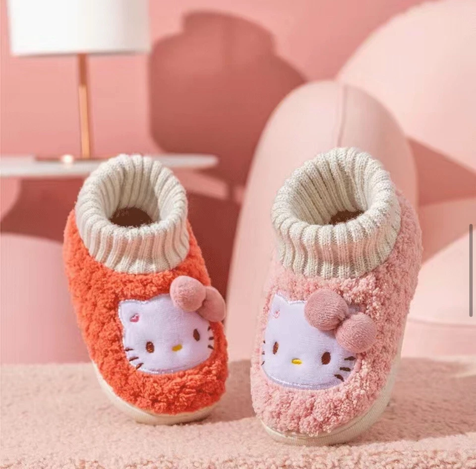 Botines Hello Kitty Sanrio para niños pequeños zapatos interior rosa talla 7 niño pequeño Foto 2 de 4