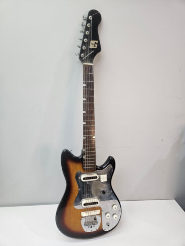 VTG Guyatone LG-65T 1965's Japan Electric Guitar Tobacco Sunburst Original Case - Picture 3 of 24