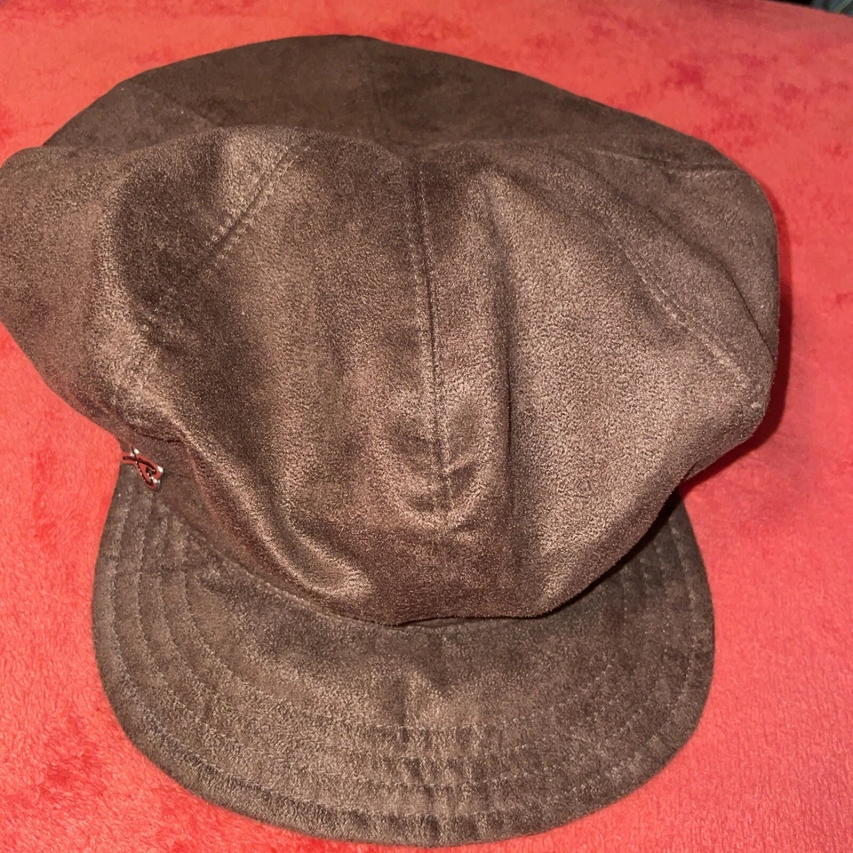 Sombrero de boyero Betmar New York marrón gamuza como forro de seda vintage Foto 3 de 4