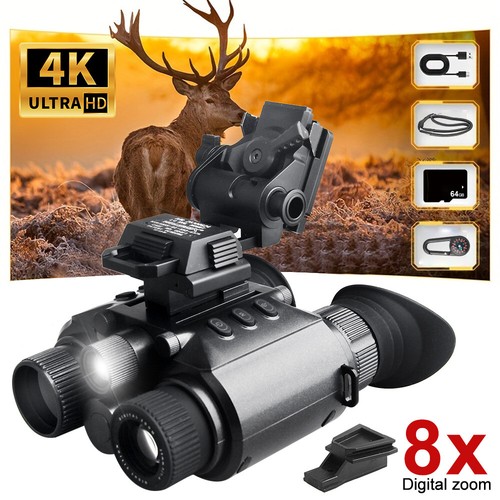 Z9158 Infrared Night Vision Binoculars 64GB 4K 3D Head Mounted Goggles 8X Zoom - Picture 13 of 17