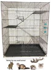 36" X-Large 4-Tiers Ferret Chinchilla Rat Mice Squirrel Hamster Chew Proof Cage