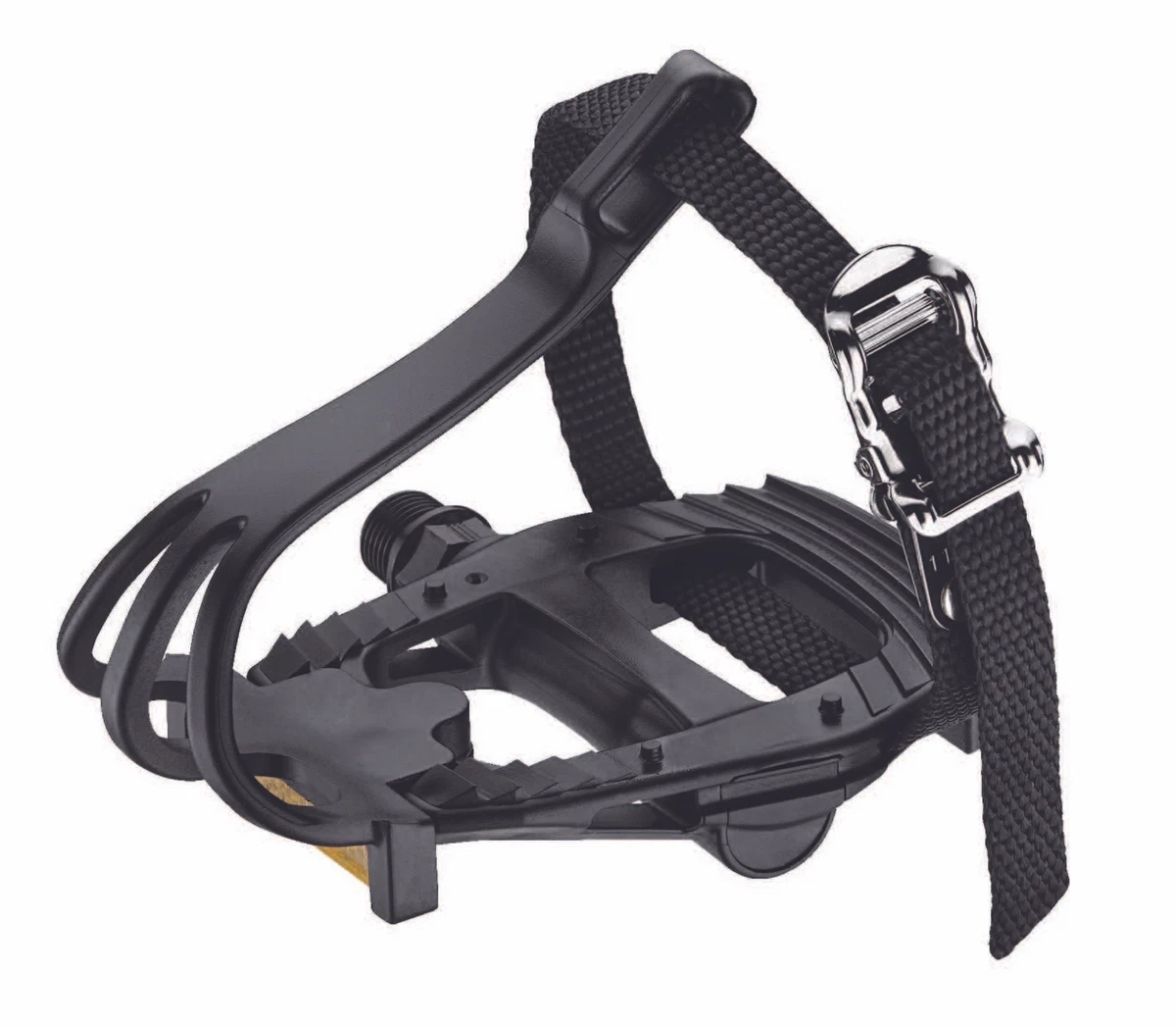 Positz Road Bike Pedals PAIR w Toe Clip Strap for Track Fixie