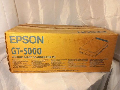 Vintage Epson GT5000 scsi Scanner Boxed + Bits