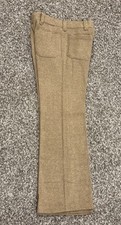 VINTAGE 1970s BELL BOTTOMS Flared Pants 32x30 Unbranded Light Brown Woven