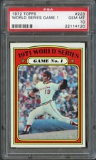 1972 Topps #223 World Series #1 Dave McNally PSA 10 GEM-MT 22114120 