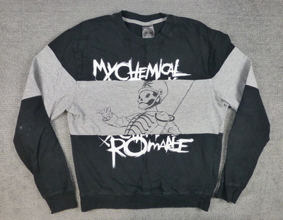 My Chemical Romance MCR 2016 Black Gray Graphic Crewneck Sweatshirt Size Medium