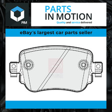 Brake Pads Set fits AUDI Q3 8U 1.4 Rear 15 to 18 2Q0698451D 5Q0698451B Apec Blue