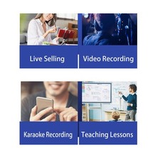 Wireless Lavalier Lapel Microphone 1 For 2 3.5mm Automatic Noise Reduction DGBJ