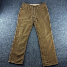 VTG Polo Ralph Lauren Mens Tan Brown Suede Pants 31x30 5-Pocket Straight Leg