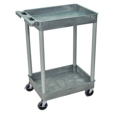 GRAINGER APPROVED STC11-G Utility Cart,300 lb. Cap.,PE,2 Shelves 9F954