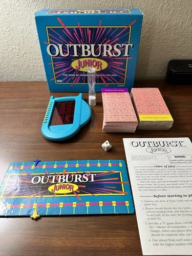 Complete Outburst Jr Junior Board Game Parker Brothers 1994 Hersch Age 7+ Vtg
