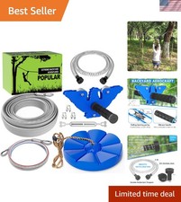 75FT Zip Line Kit for Backyard Fun ASTM Certified, Swing Seat Brake Included