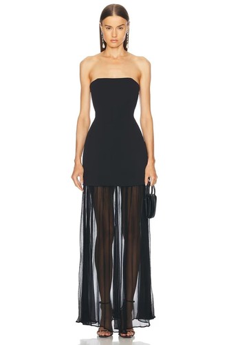 L'Academie by Marianna Amiens Gown in Black XSmall New Womens Long Maxi dress