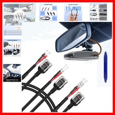 Radar Detector Mirror Power Cable 3-Pack , 19.9" Braided RJ11 Cord Universal