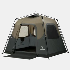 CAMEL CROWN Instant Tents for Camping 4-6 Person Tent 4 Person, Sandy Brown 