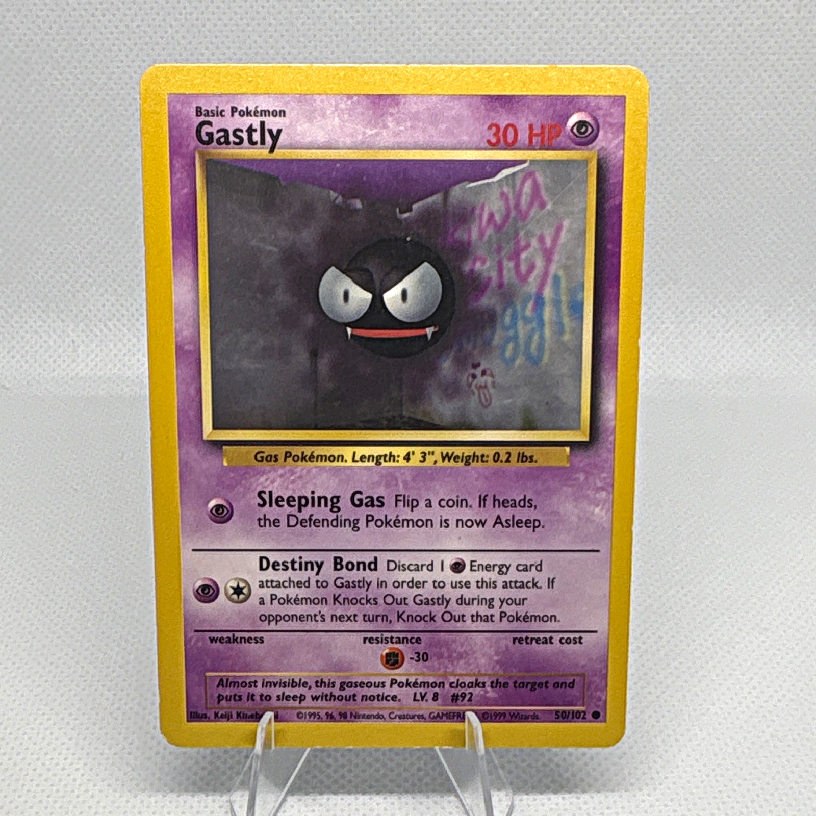 Pokemon TCG Gastly 50/102 Fossil Common Regular Unlimited English 1999 30HP