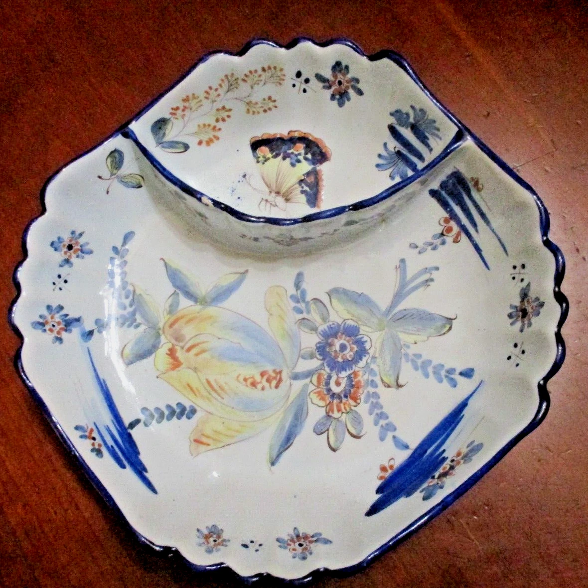Plat Céramique Effet Bois Saint-Clément - Vintage Déco Table