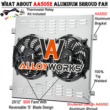 Aluminum Shroud Electric Fan For 2003-2009 Toyota 4Runner / Lexus GX470 V8 4.7L