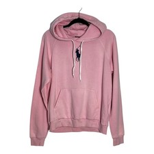 Polo Ralph Lauren Pink Big Pony Hoodie Sweatshirt Womens XL