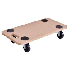 440lbs Platform Dolly Rectangle Wood Utility Cart Moving Transporter