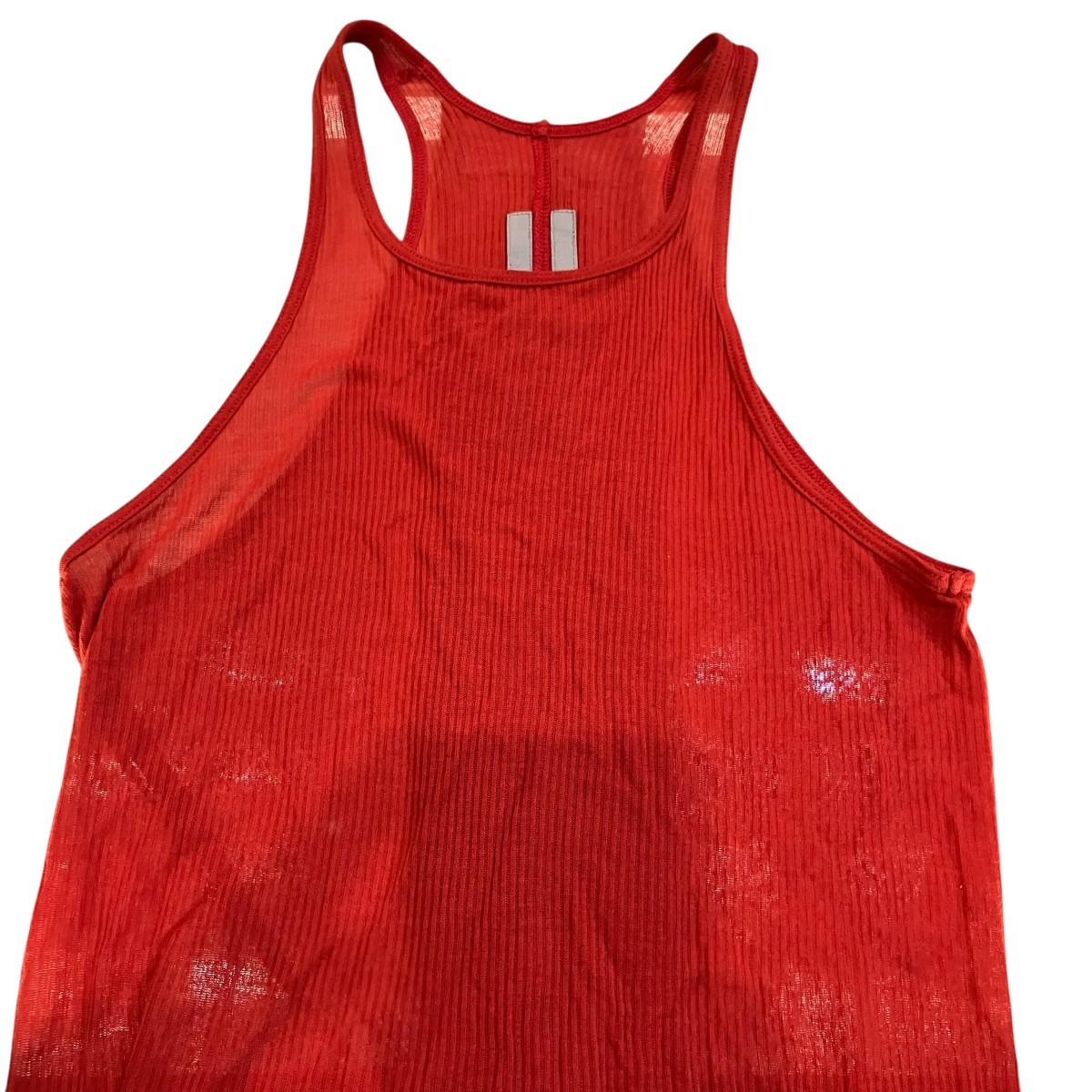 RICK OWENS Rib Tank Top Red 3312 Size:40 Shirt Authentic Women | eBay