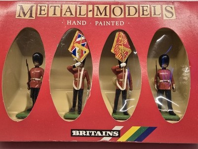Britains 7249 Queen s Colour Party Scots Guards Metallmodelle handbemalt verpackt