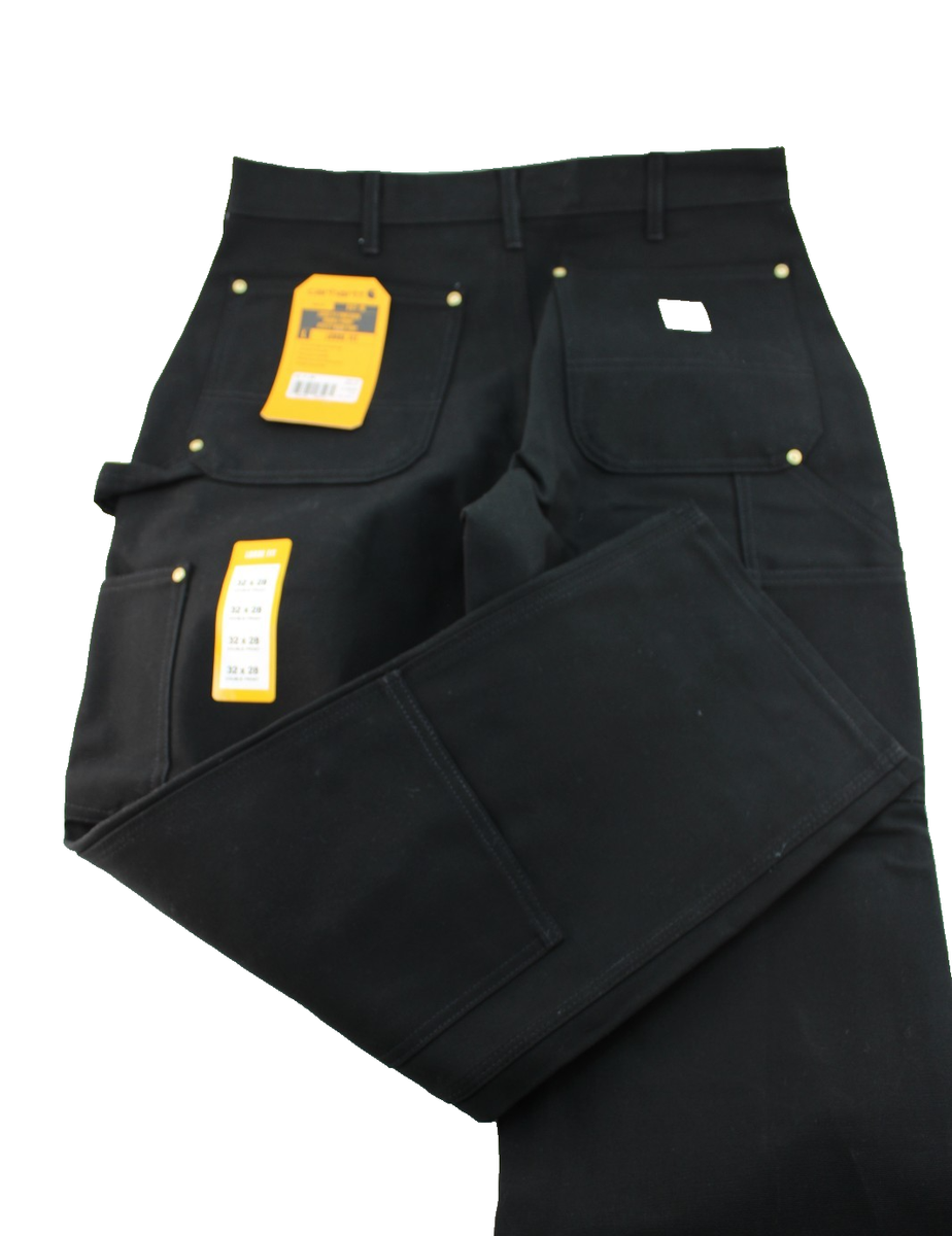 NWT CARHARTT Men's 42 x 32 Loose Fit Double Knee Black Duck
