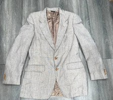 Vintage Givenchy Blazer Jacket Mens Gray Tweed Small A008415