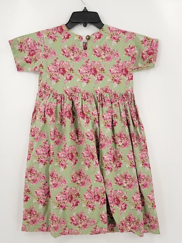 Vestido de primavera Lucy Max feminino tamanho 6X manga curta buraco na fechadura botão estampa floral - Imagem 2 de 4