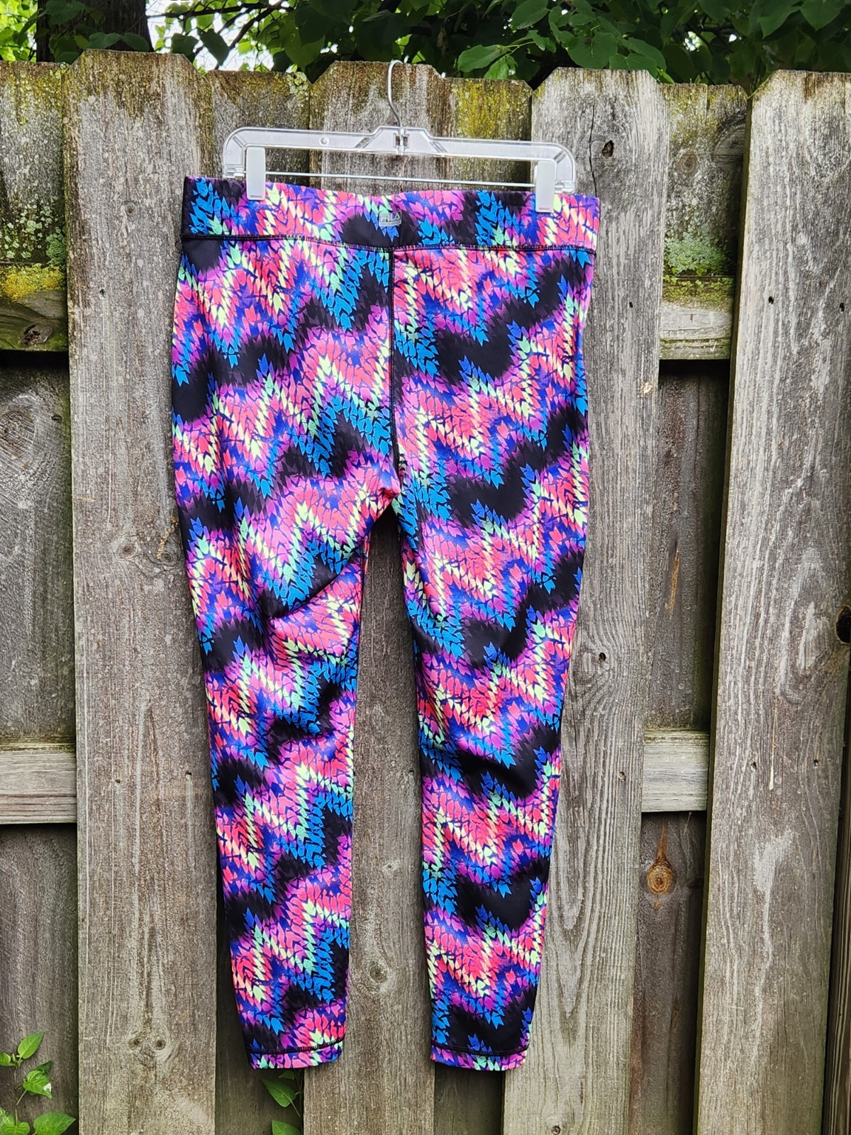 Fila Leggings Tie Dye Ranbow Neon con Forme Geometriche L XL Pantaloni