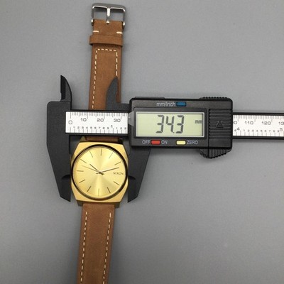 Nixon Minimal Time Teller Mens Watch 34mm Gold Tone Brown  display picture 2